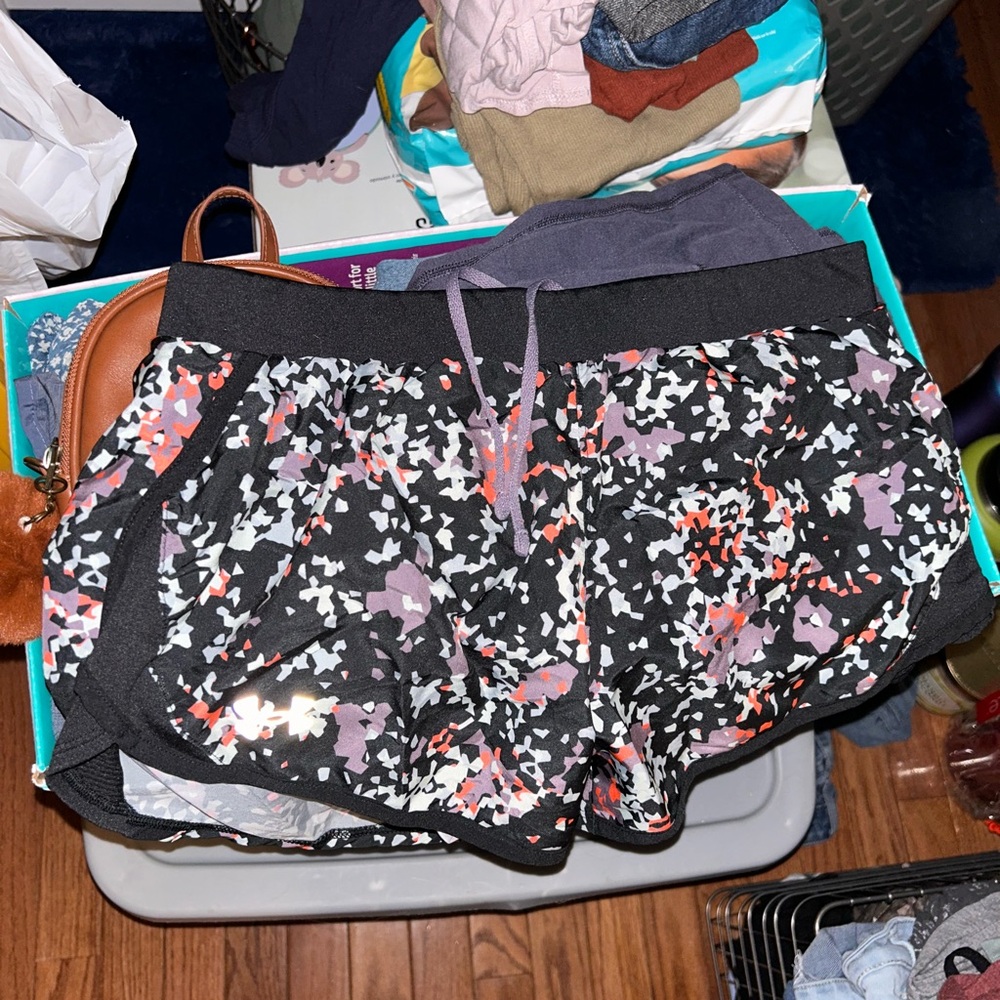 Floral Patterned Athletic Shorts